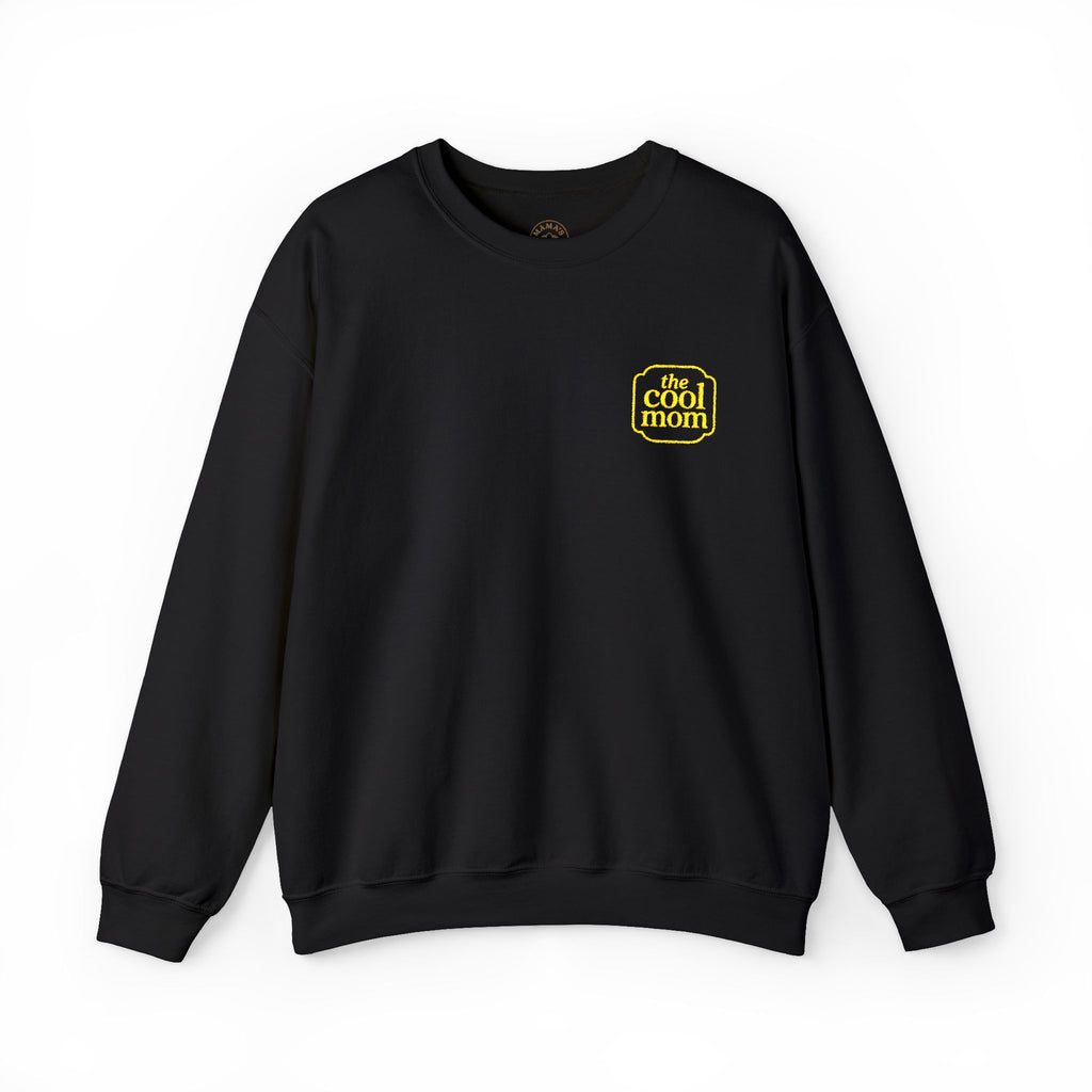 “The Cool Mom” Sweatshirt — Retro Yellow Badge