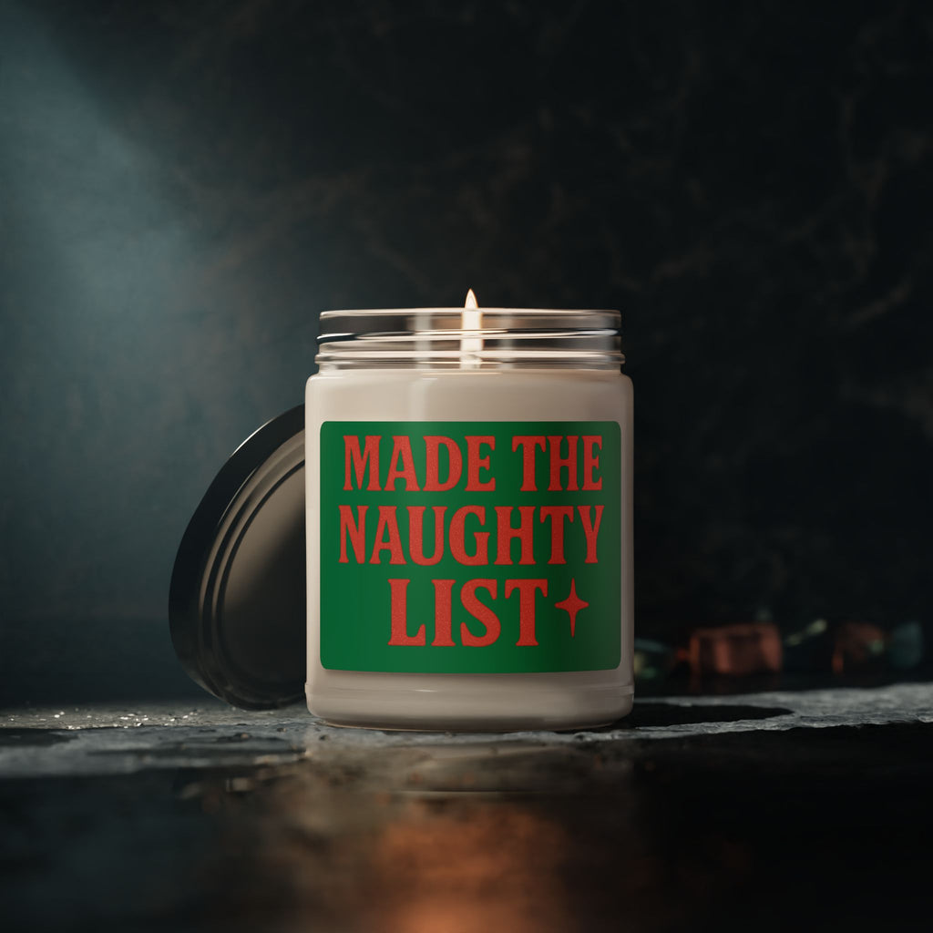 “Made the Naughty List” Scented Soy Candle (9oz)