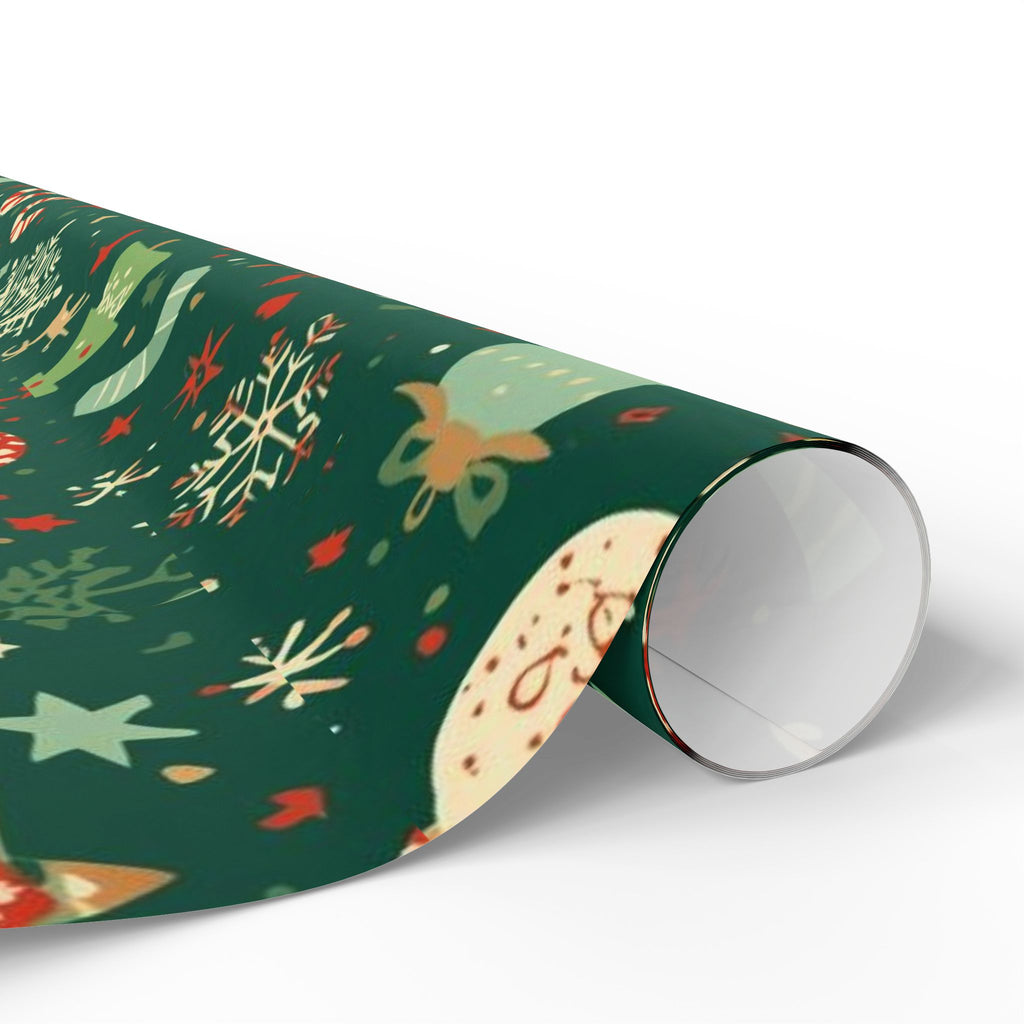 Christmas Pattern Wrapping Paper – Festive Trees, Candy Canes & Ornaments Gift Wrap