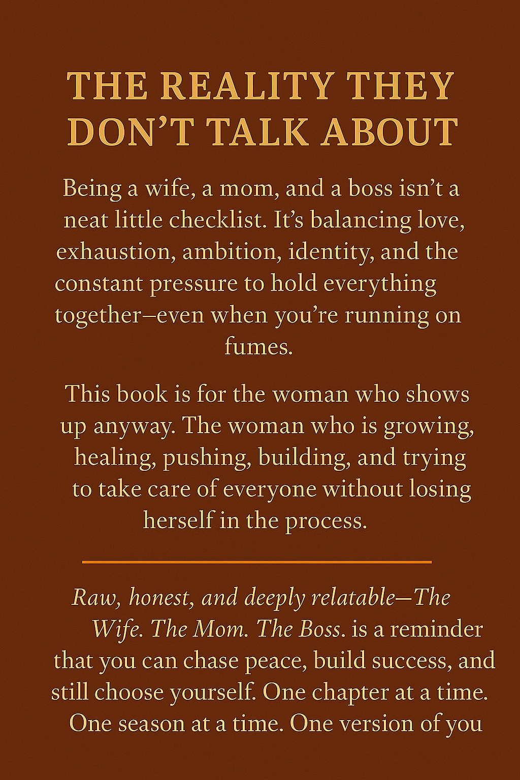 The Wife. The Mom. The Boss. (ebook)